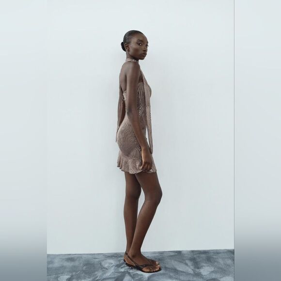 NWT ZARA Printed tulle zebra dress - Picture 6 of 12